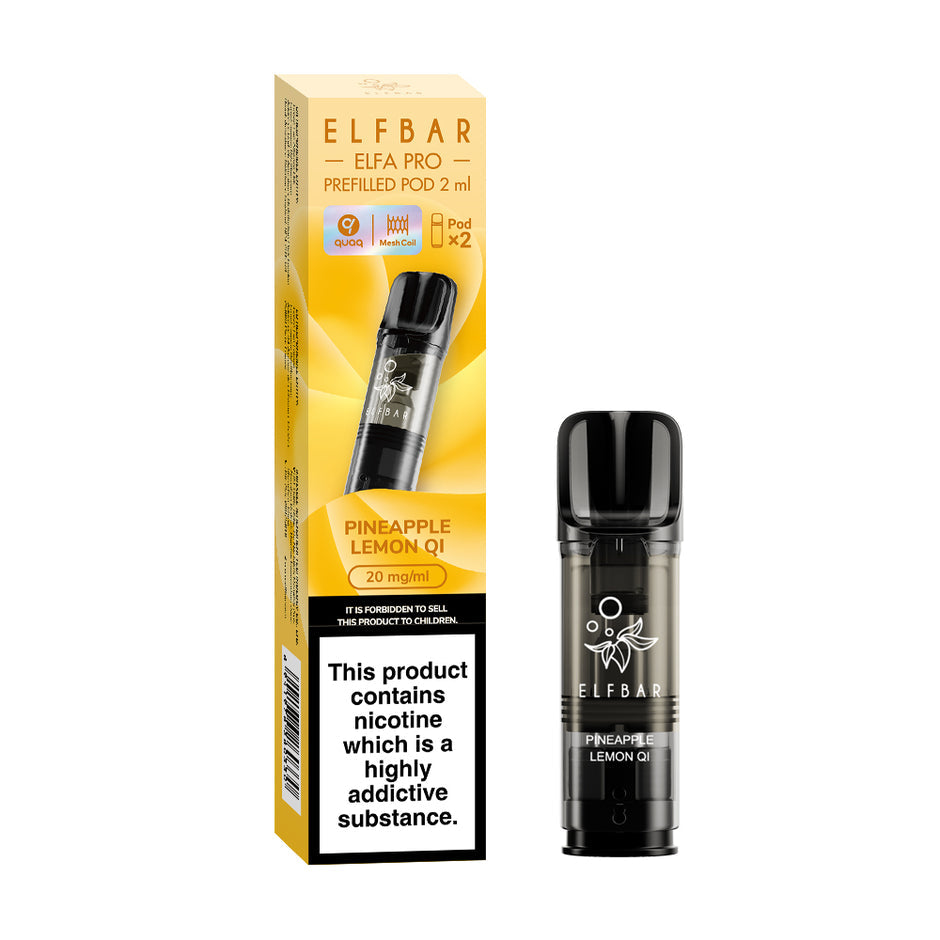 ELFBAR ELFA PRO PREFILLED POD PINEAPPLE LEMON QI (10) Main image
