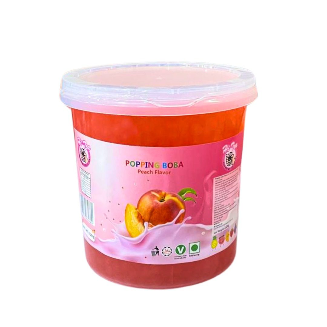 Popping Boba Peach Flavour Bubble Tea Tub 3.2kg Main image