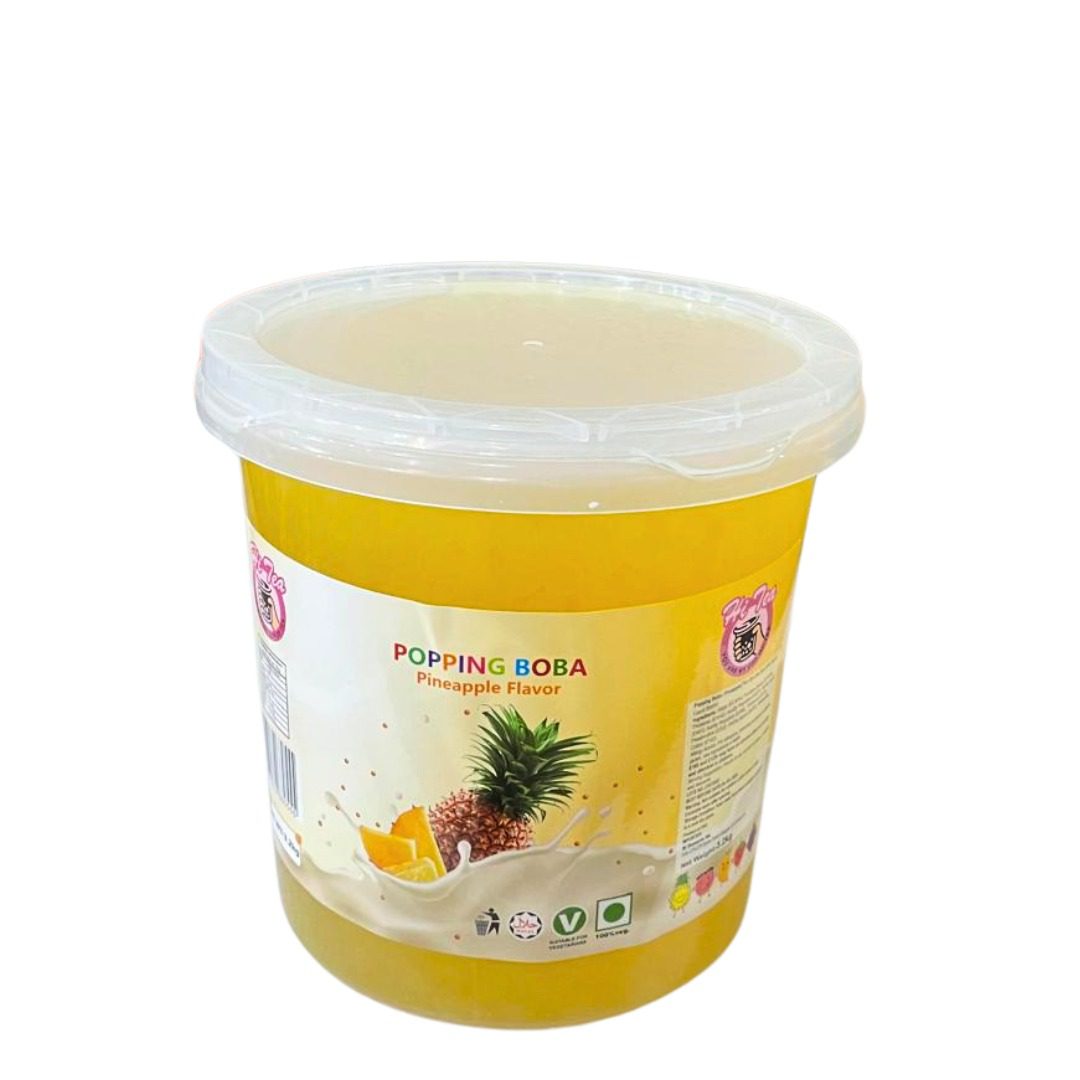 Popping Boba Pineapple Flavour Bubble Tea Tub 3.2kg