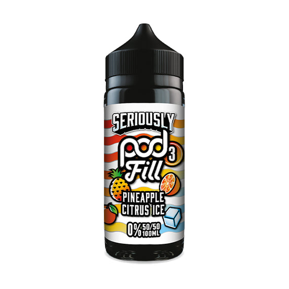 DOOZY SERIOUSLY POD FILL 3 100ML PINEAPPLE CITRUS ICE Main image