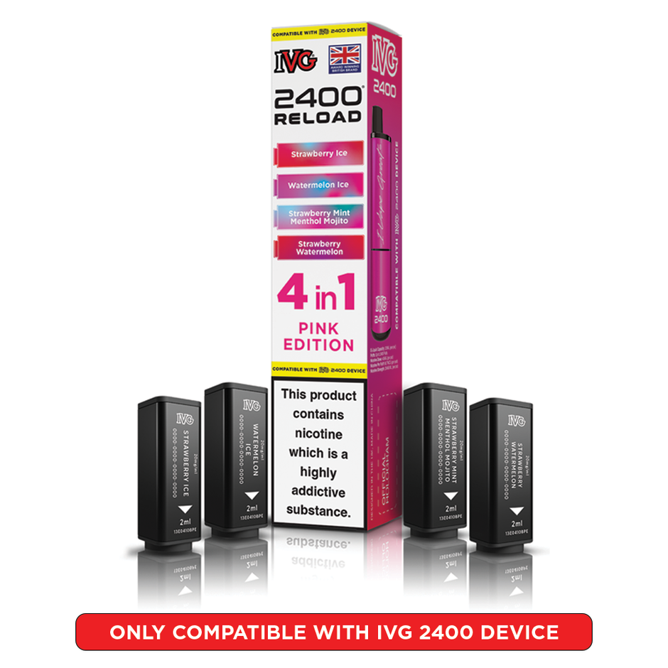 IVG 2400 RELOAD POD 4 PACK PINK EDITION (5)