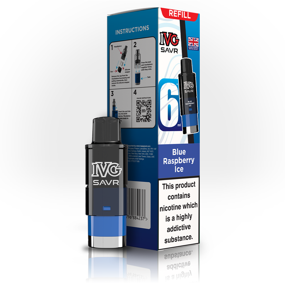 IVG SAVR 3K REFILL BLUE RASPBERRY ICE (5) Main image