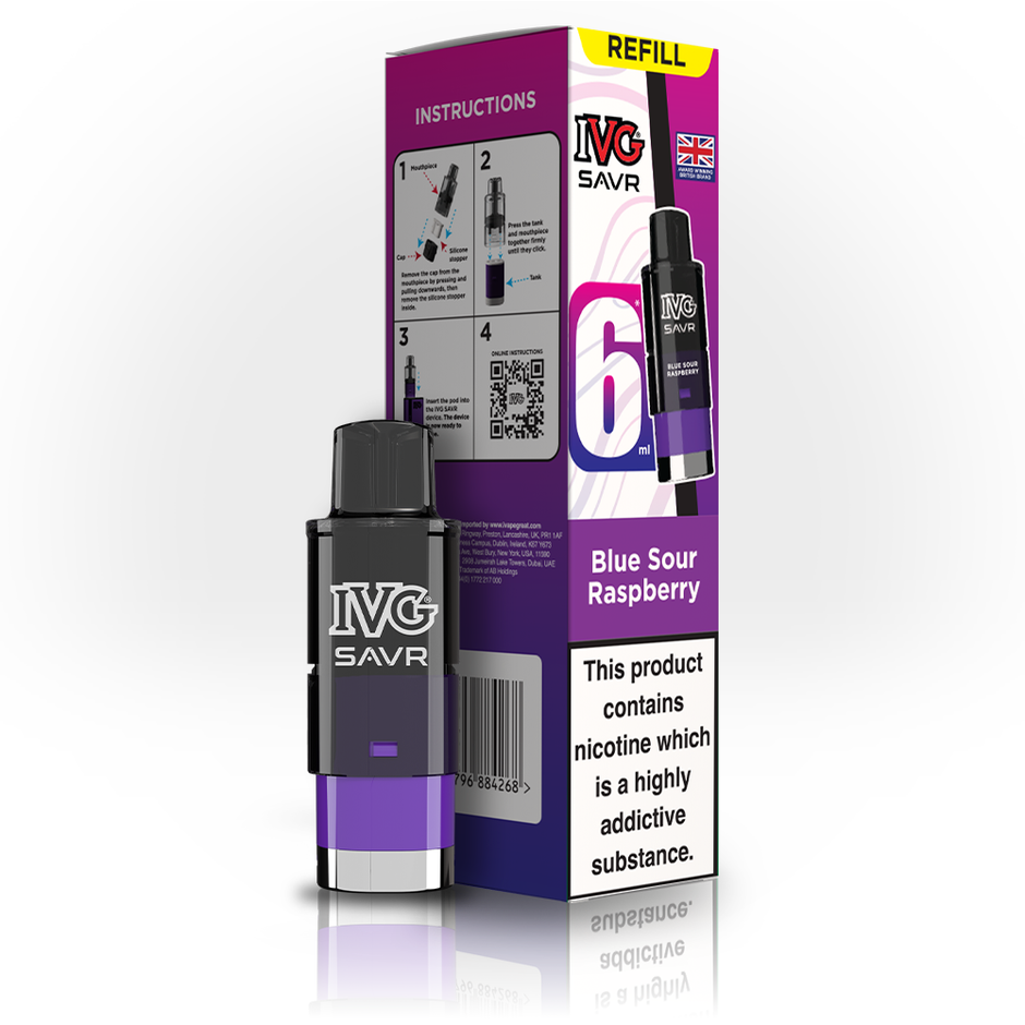 IVG SAVR 3K REFILL BLUE SOUR RASPBERRY (5)