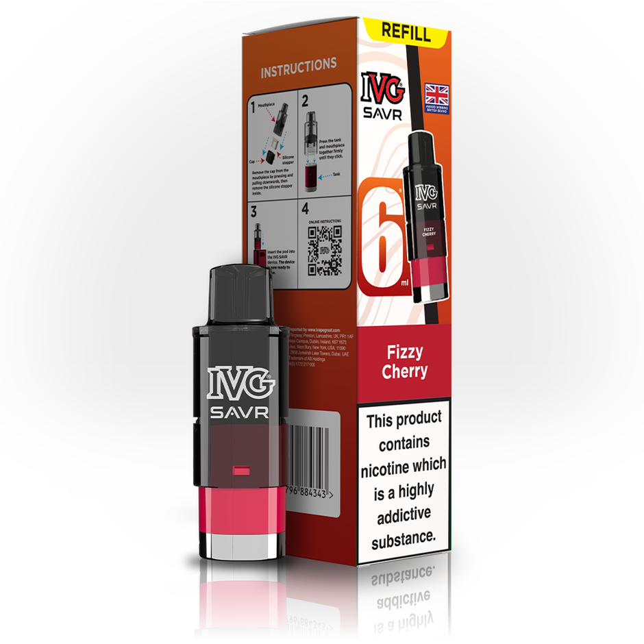 IVG SAVR 3K REFILL FIZZY CHERRY (5) Main image