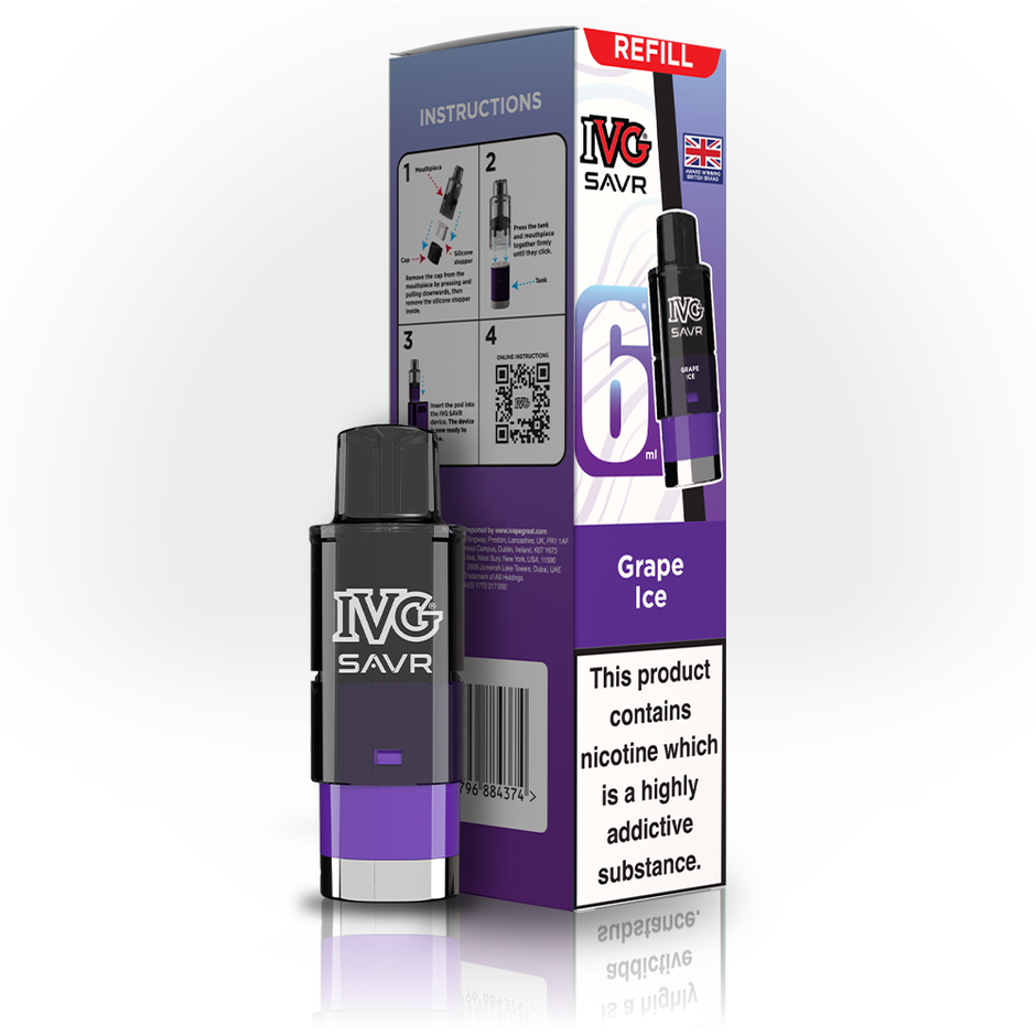 IVG SAVR 3K REFILL GRAPE ICE (5) Main image