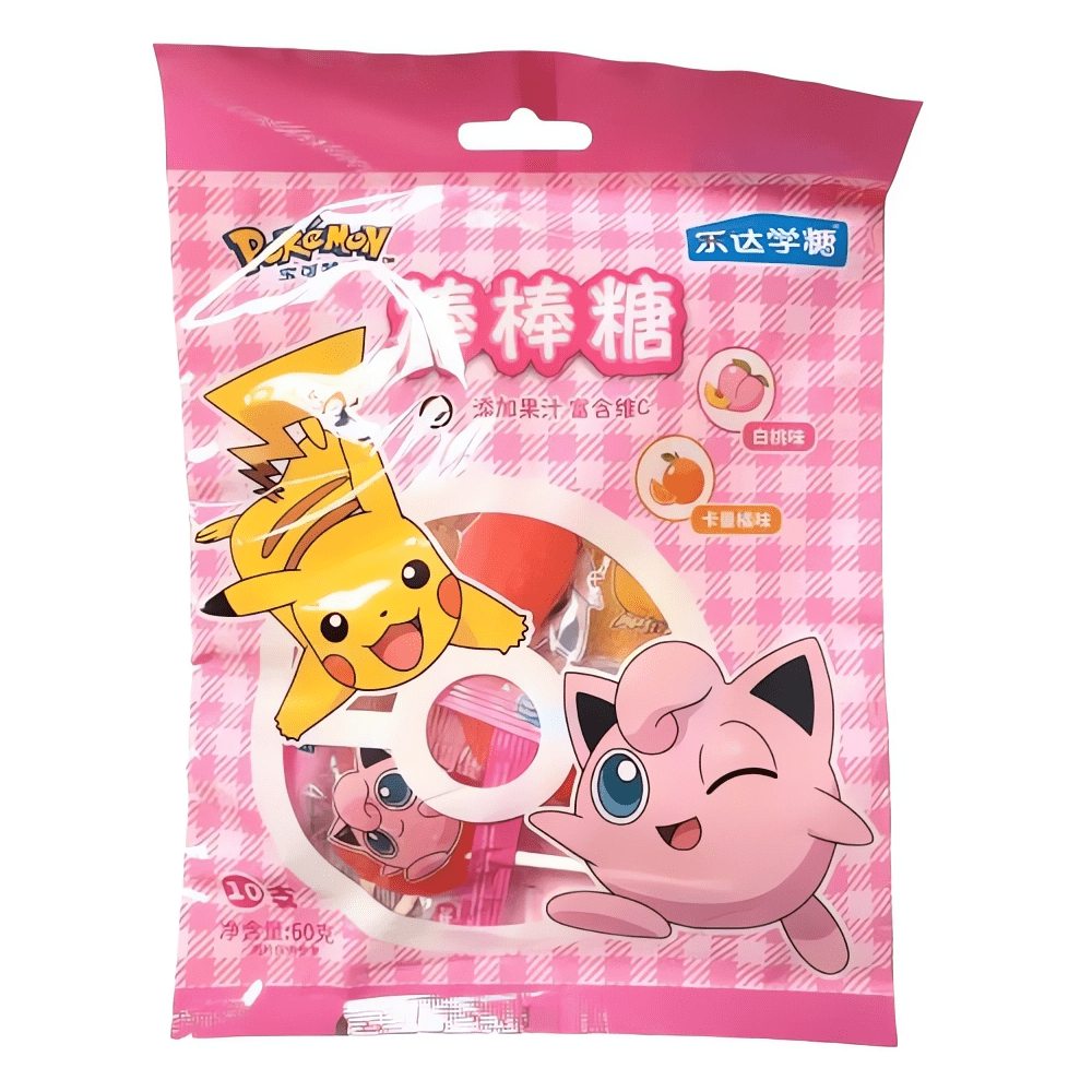 Pokemon Lollipop White Peach & Orange 60g Main image