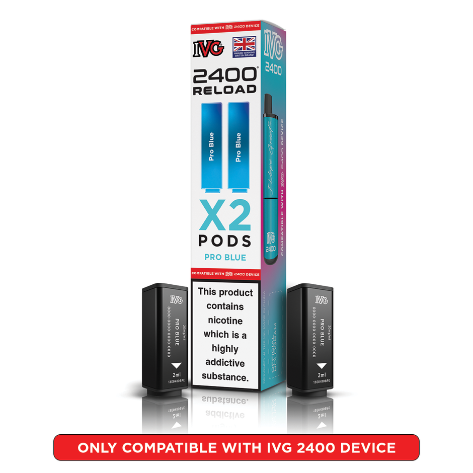 IVG 2400 RELOAD POD 2 PACK PRO BLUE (5) Main image
