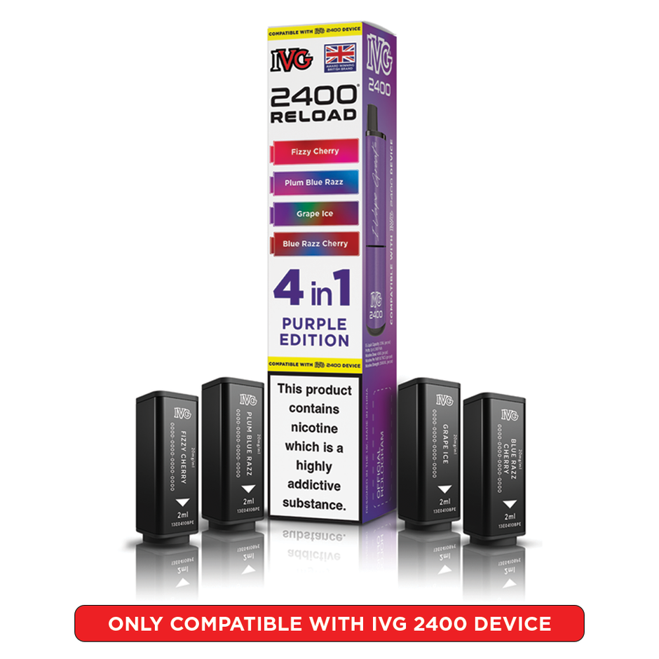 IVG 2400 RELOAD POD 4 PACK PURPLE EDITION (5) Main image