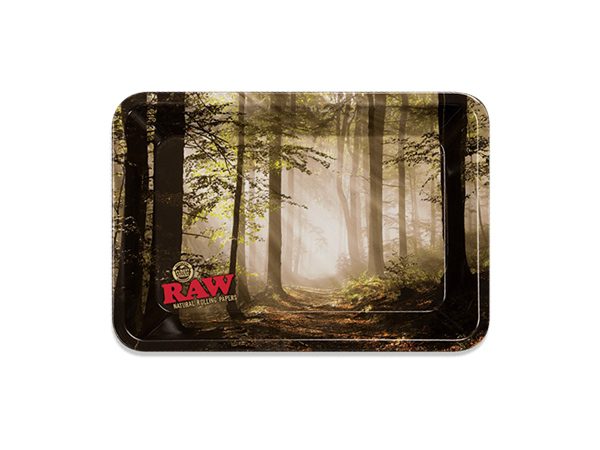 RAW Rolling Mini Metal Trays With Assorted Design - Smokey Forest Main image
