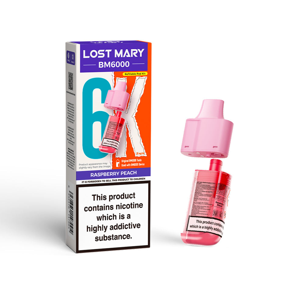 LOST MARY BM6000 POD RASPBERRY PEACH (5) Main image
