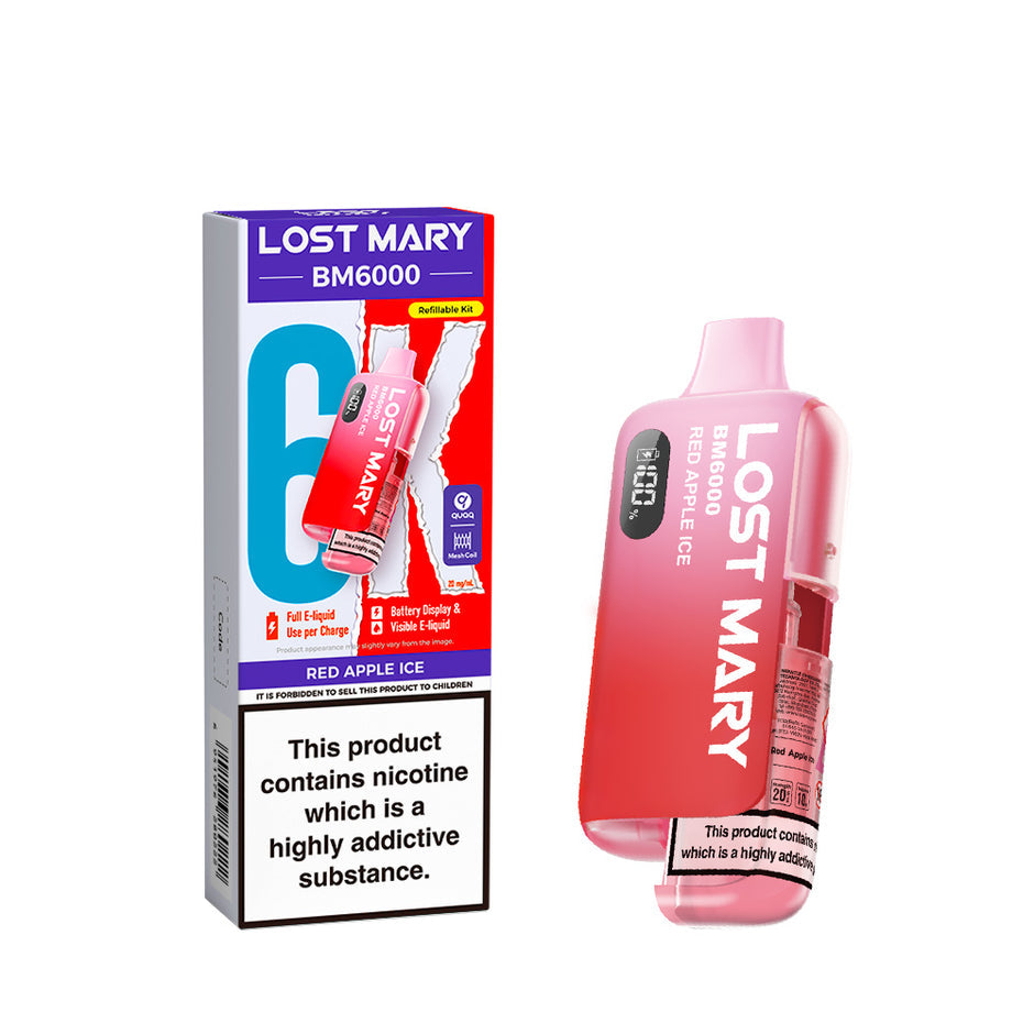LOST MARY BM6000 KIT RED APPLE ICE (5) Main image