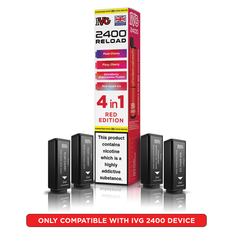 IVG 2400 RELOAD POD 4 PACK RED EDITION (5) Main image