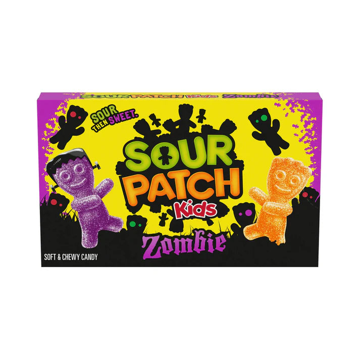 Sour Patch Kids Zombie Orange & Purple Soft & Chewy Halloween Candy, 3.5 oz
