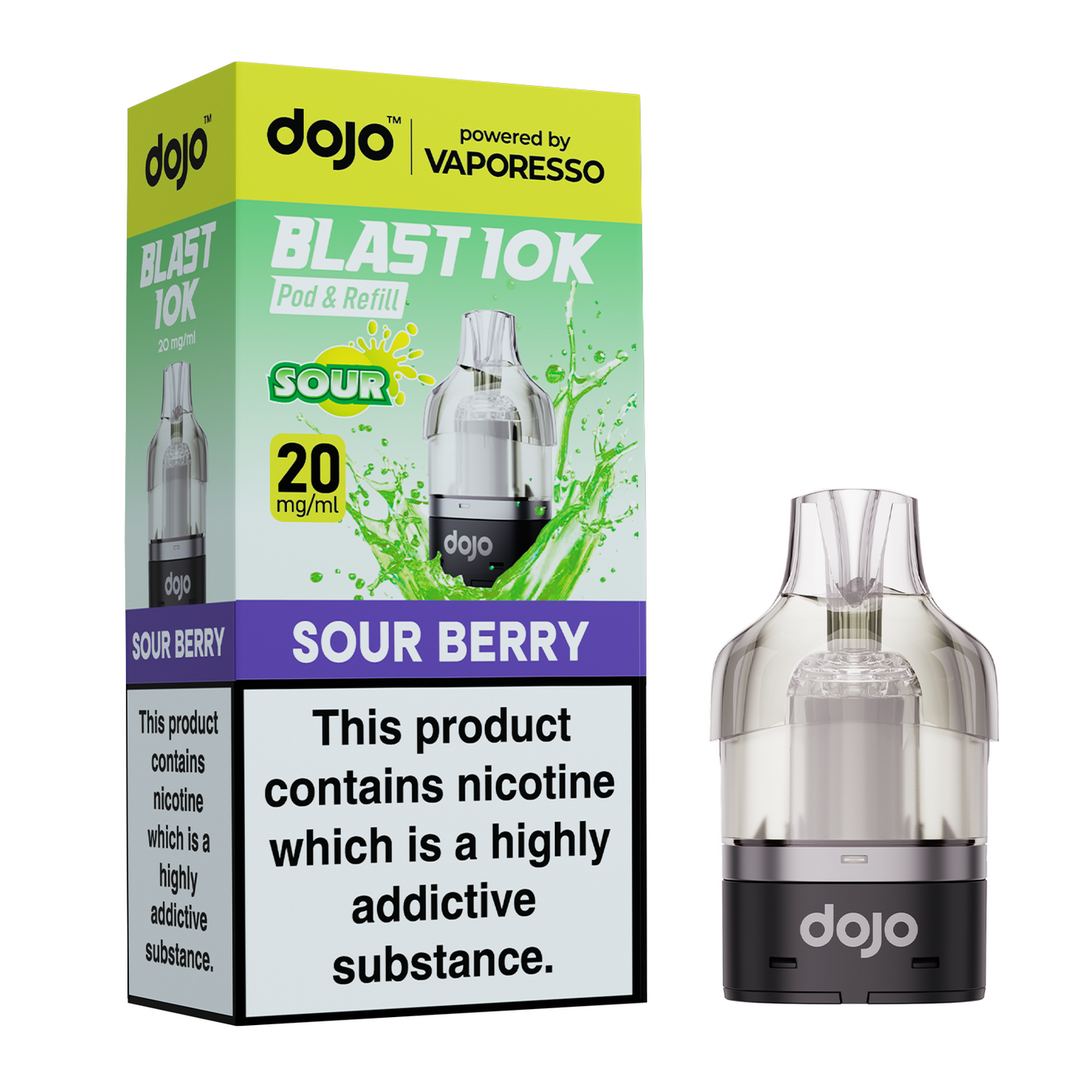 VAPORESSO DOJO BLAST 10K PODS SOUR BERRY (5) Main image