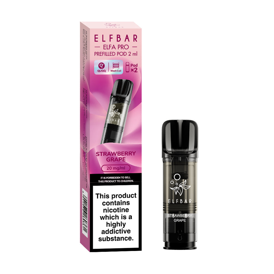 ELFBAR ELFA PRO PREFILLED POD STRAWBERRY GRAPE (10)