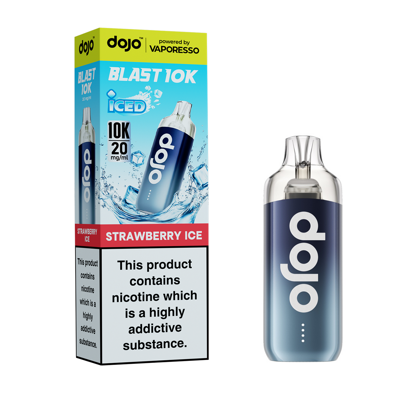 VAPORESSO DOJO BLAST 10K KIT STRAWBERRY ICE (5) Main image