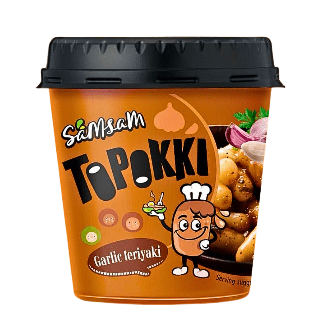 Samsam Topokki Cups Garlic Teriyaki Flavour (6x120g) Korean