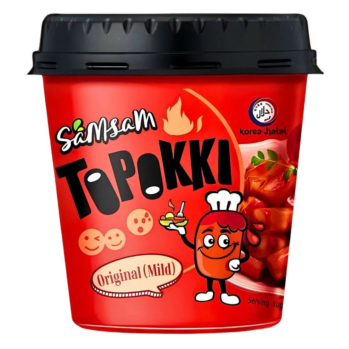 Samsam Topokki Cups Original Flavour (6 x 120g) Korean Main image