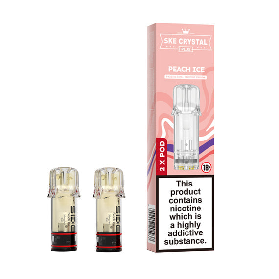 SKE CRYSTAL PLUS PREFILLED PODS PEACH ICE (10) Main image