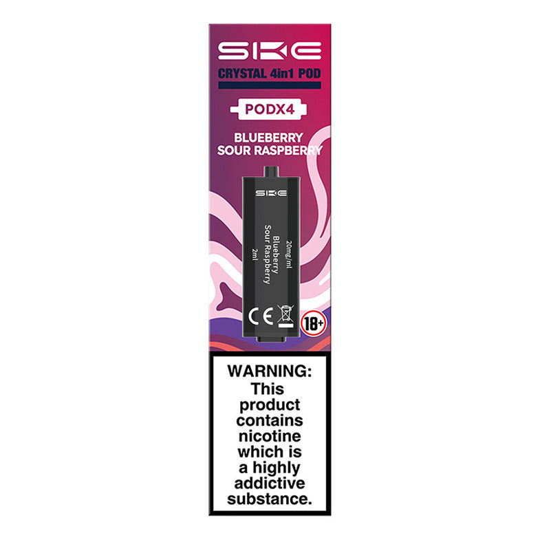 SKE CRYSTAL 4in1 PREFILLED PODS BLUE SOUR RASPBERRY (10) Main image