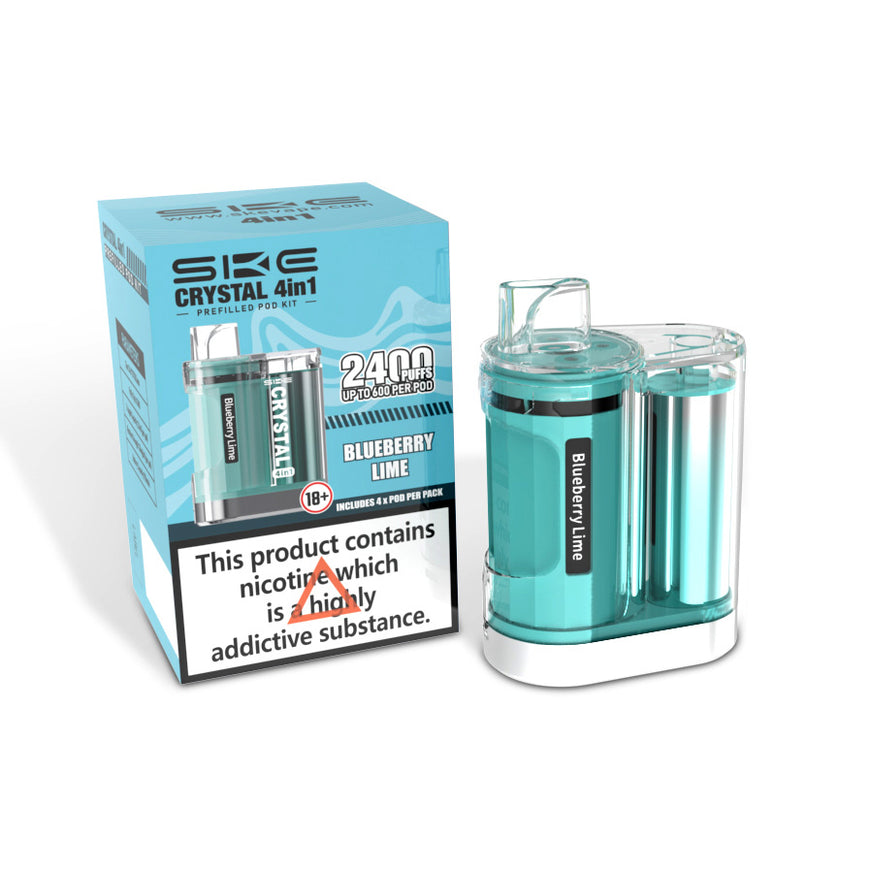 SKE CRYSTAL 4in1 2400 POD KIT BLUEBERRY LIME (5) Main image