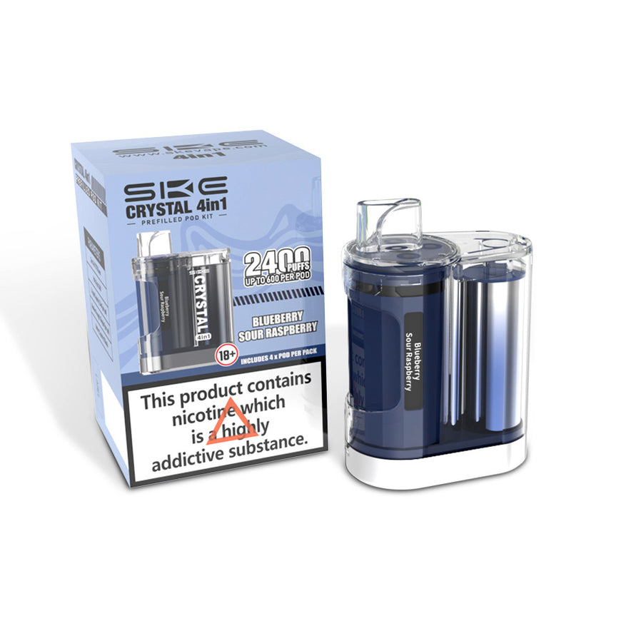 SKE CRYSTAL 4in1 2400 POD KIT BLUE SOUR RASPBERRY (5) Main image