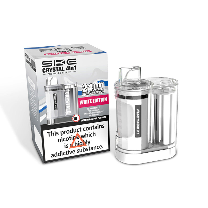 SKE CRYSTAL 4in1 2400 POD KIT WHITE EDITION (5) Main image