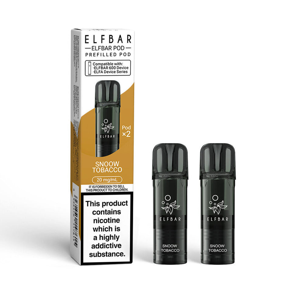 ELFBAR 600 2025 2PK PODS SNOOW TOBACCO (10) Main image