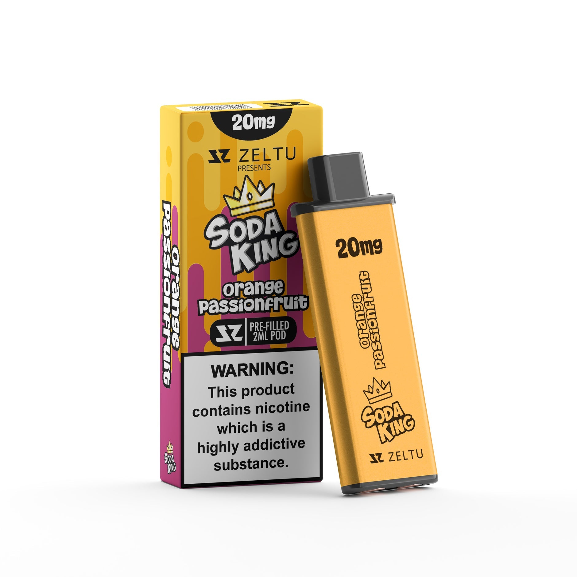 ZELTU X3 PREFILLED POD SODA KING ORANGE & PASSIONFRUIT (5) Main image