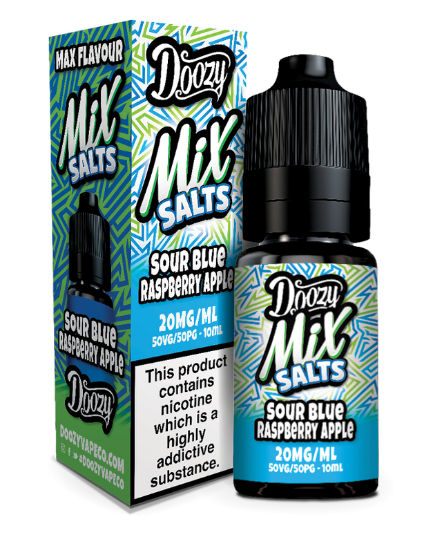 DOOZY MIX SALTS 10ML NIC SALTS SOUR BLUE RASPBERRY APPLE (10) Main image