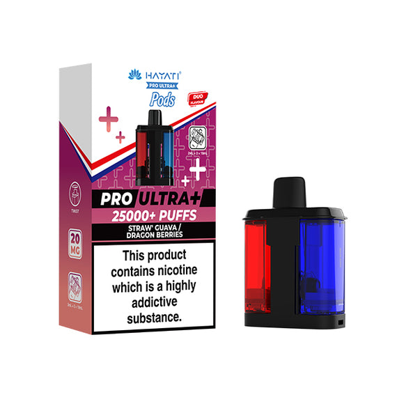 HAYATI PRO ULTRA 25K POD STRAW' GUAVA / DRAGON BERRIES (5) Main image