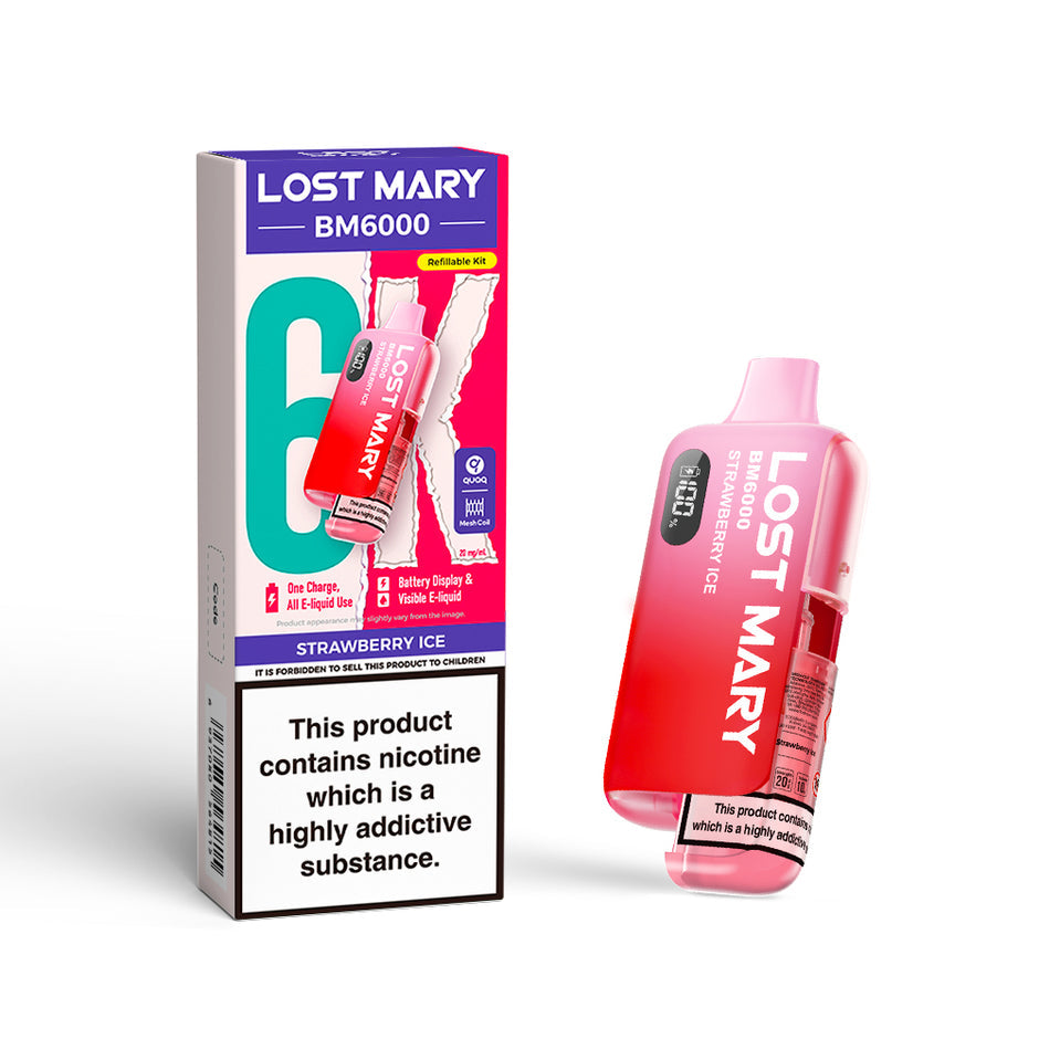 LOST MARY BM6000 KIT STRAWBERRY ICE (5) Main image