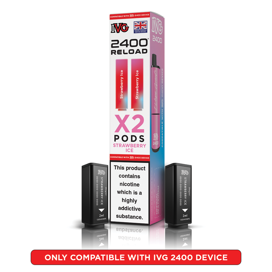IVG 2400 RELOAD POD 2 PACK STRAWBERRY ICE (5) Main image