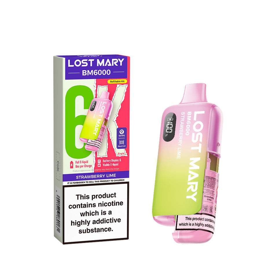 LOST MARY BM6000 KIT STRAWBERRY LIME (5) Main image