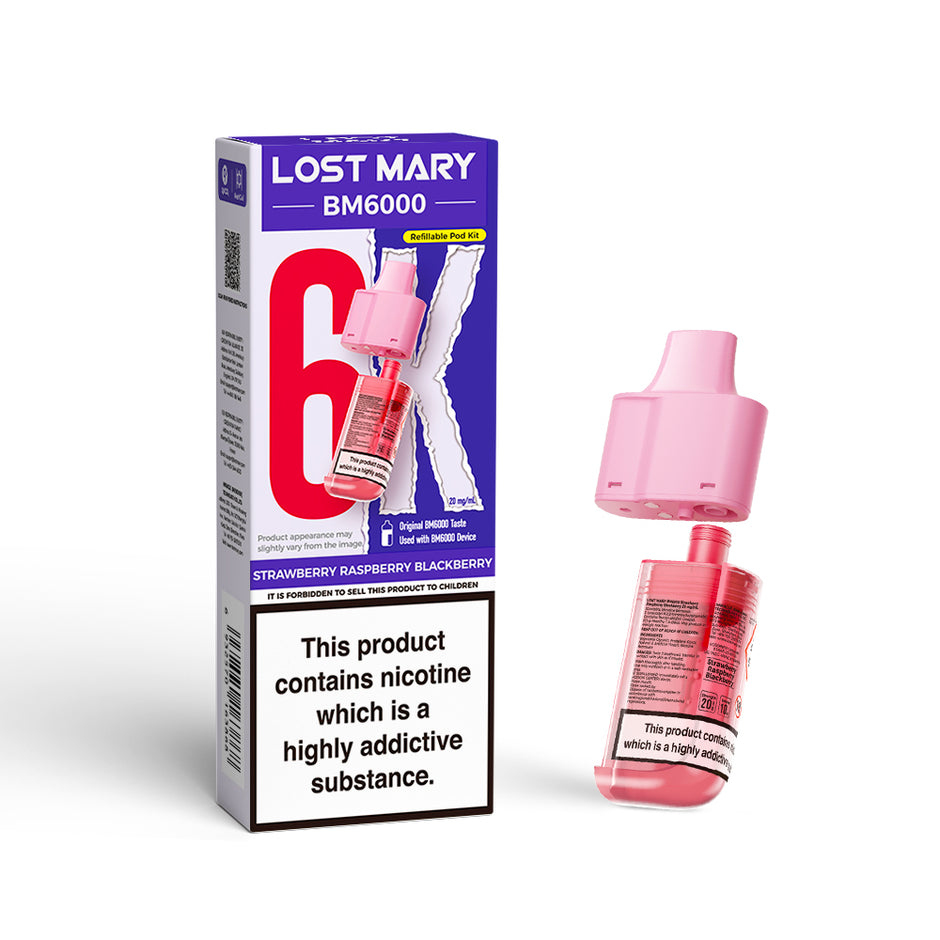 LOST MARY BM6000 POD STRAWBERRY RASPBERRY BLACKBERRY (5) Main image