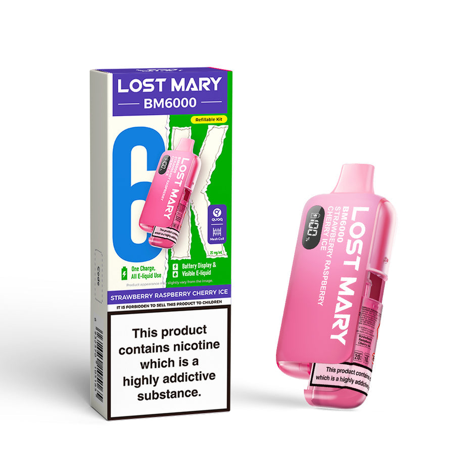 LOST MARY BM6000 KIT STRAWBERRY RASPBERRY CHERRY ICE (5) Main image