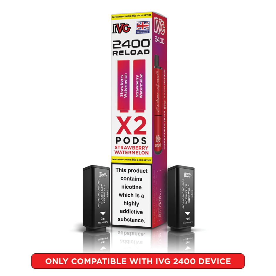 IVG 2400 RELOAD POD 2 PACK STRAWBERRY WATERMELON (5) Main image