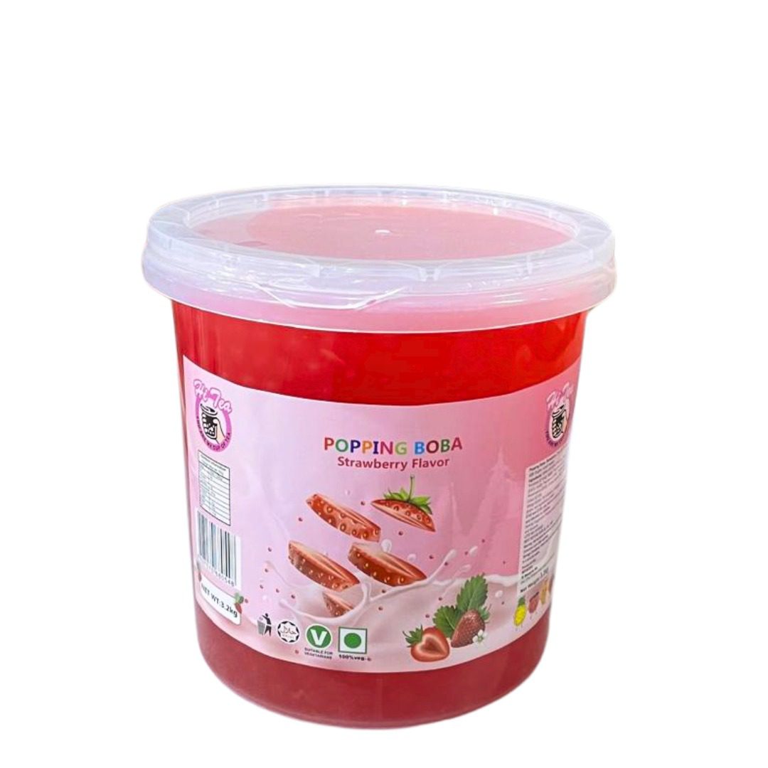 Popping Boba Strawberry Flavour Bubble Tea Tub 3.2kg Main image