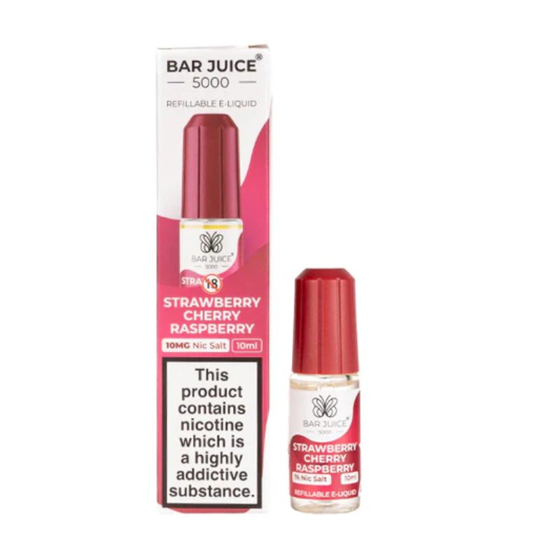 Bar Juice 5000 Nic Salt Strawberry Raspberry Cherry Ice Flavour 10ml 10 Pack Main image