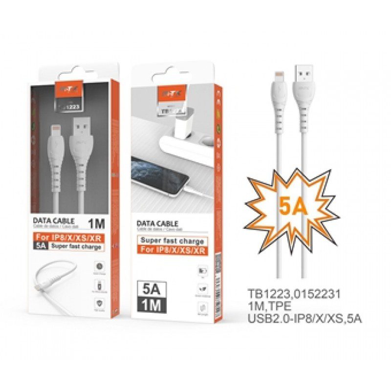 TB1223 5A Rapid Charge Data Cable 1M |For IPX/11/12/13|