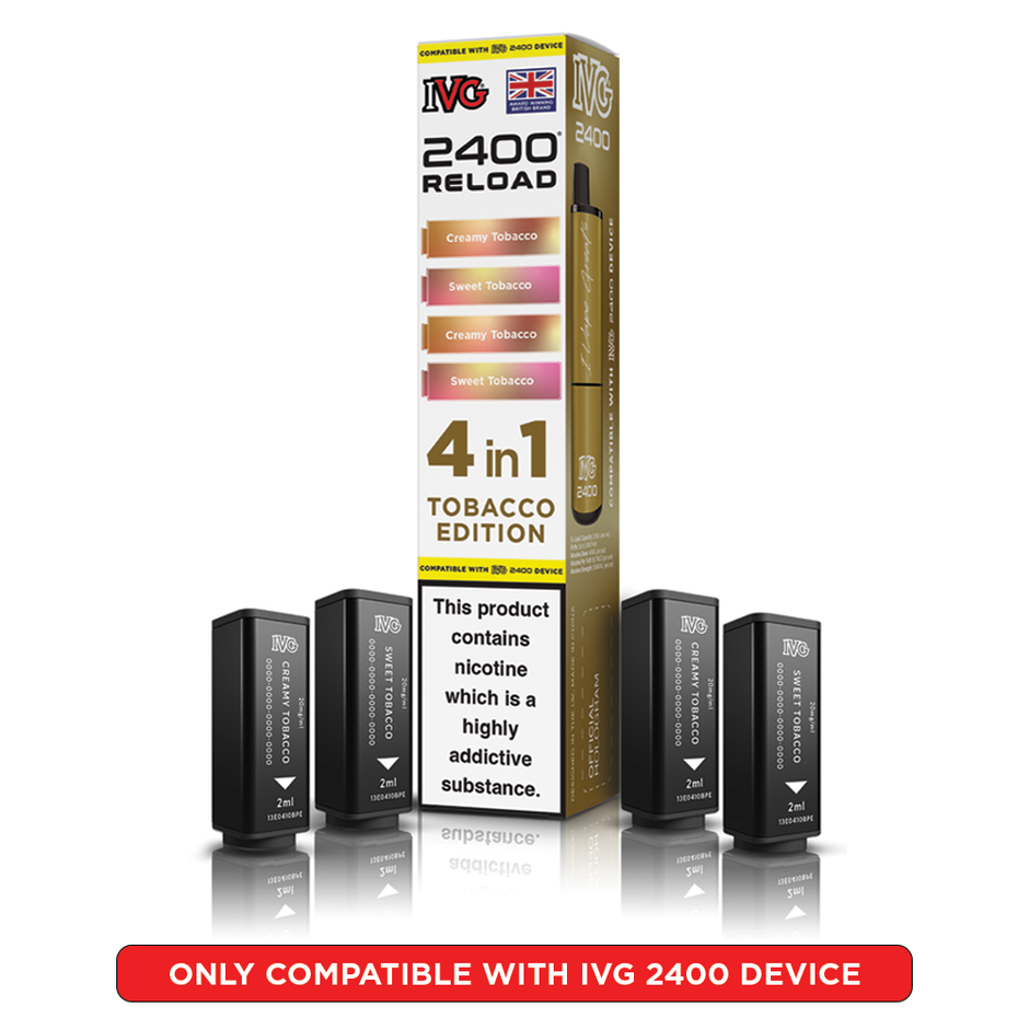 IVG 2400 RELOAD POD 4 PACK TOBACCO EDITION (5) Main image