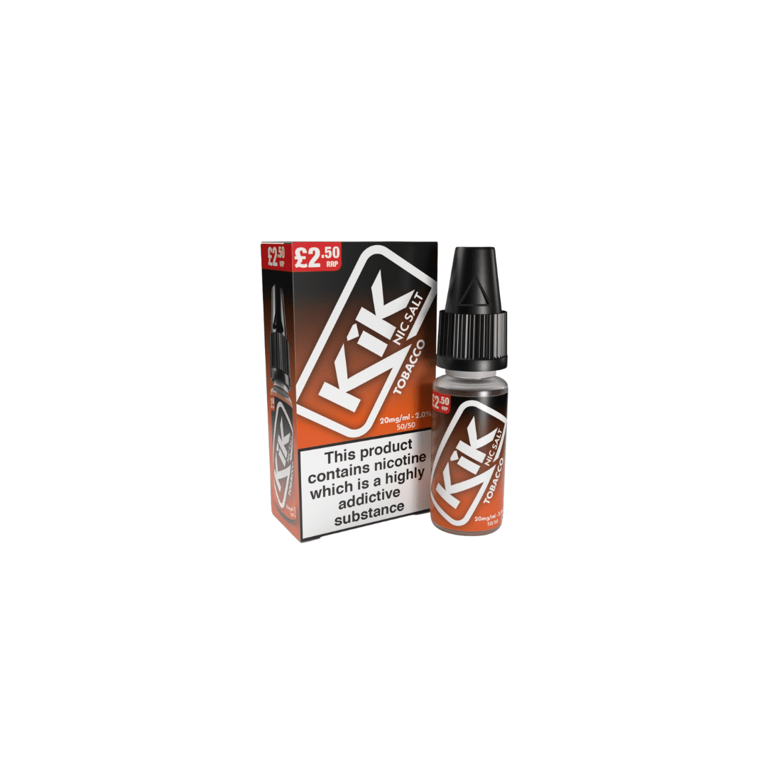 KIK Nic Salts Tobacco 20mg 10 Pack