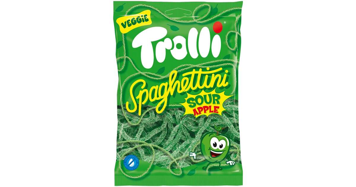 Trolli Spaghettini Sour Apple100g (Veggie)