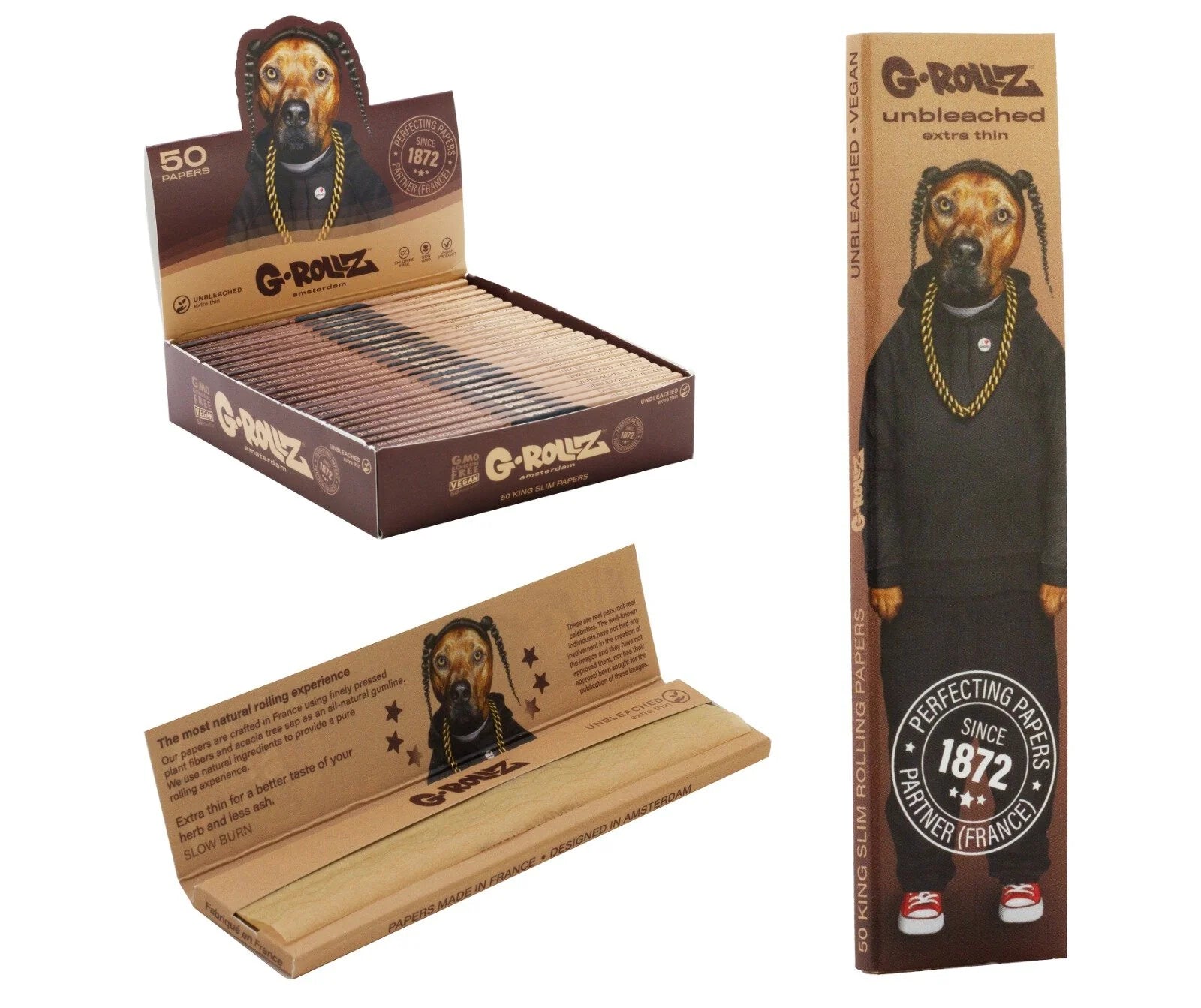 G.Rollz Unbleached Extra Thin paper 50 pack Main image
