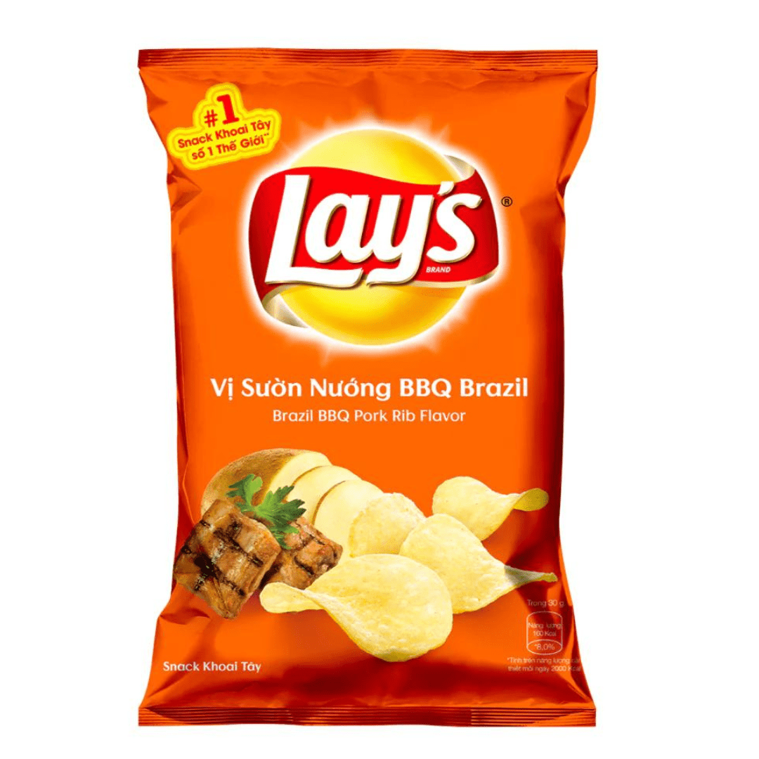 Lay's Brazil BBQ Pork Rib Flavour 90g 40 Pack Main image