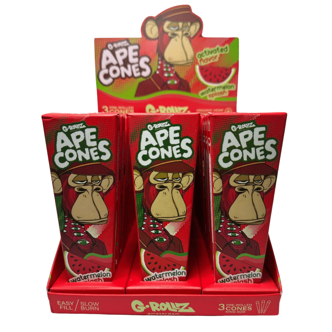 G-Rollz Ape Watermelon Splash Flavour King size Cones 24 Pack