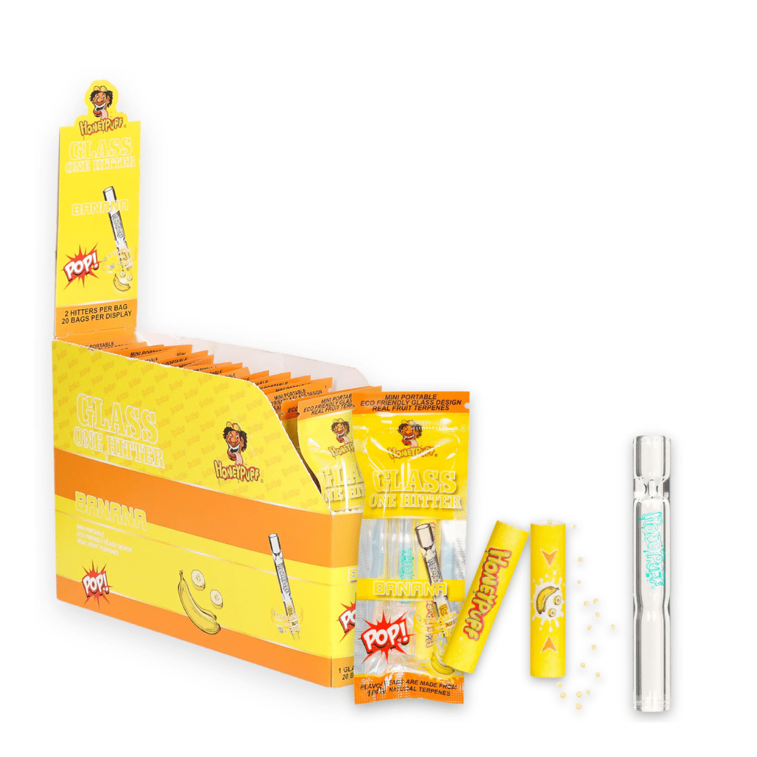 Honeypuff Glass One Filter 2 tips Pop Banana Flavour 20 Pack Main image
