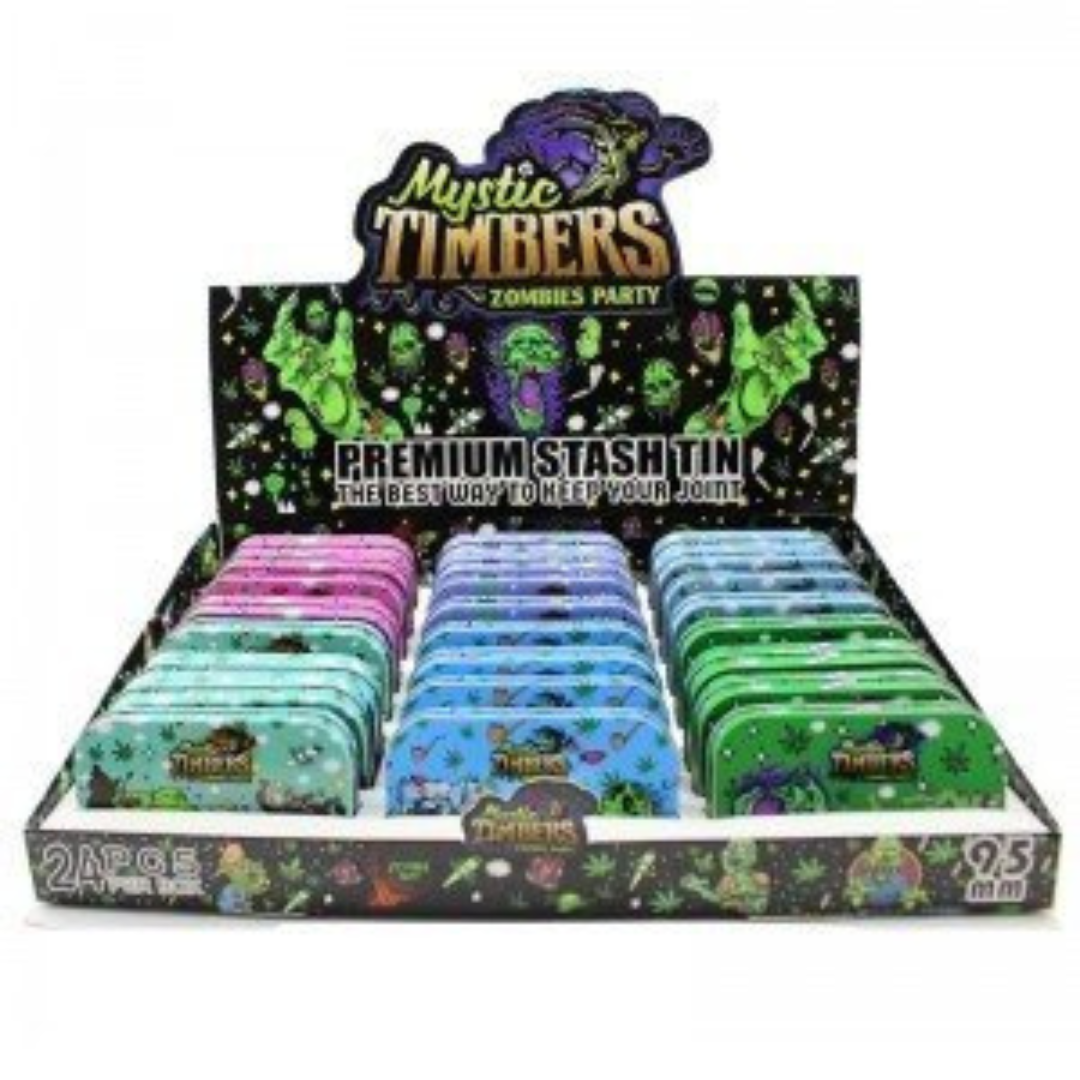 Mini Metal Stash Tin with Mystic Timbers Zombie Party Printed Main image