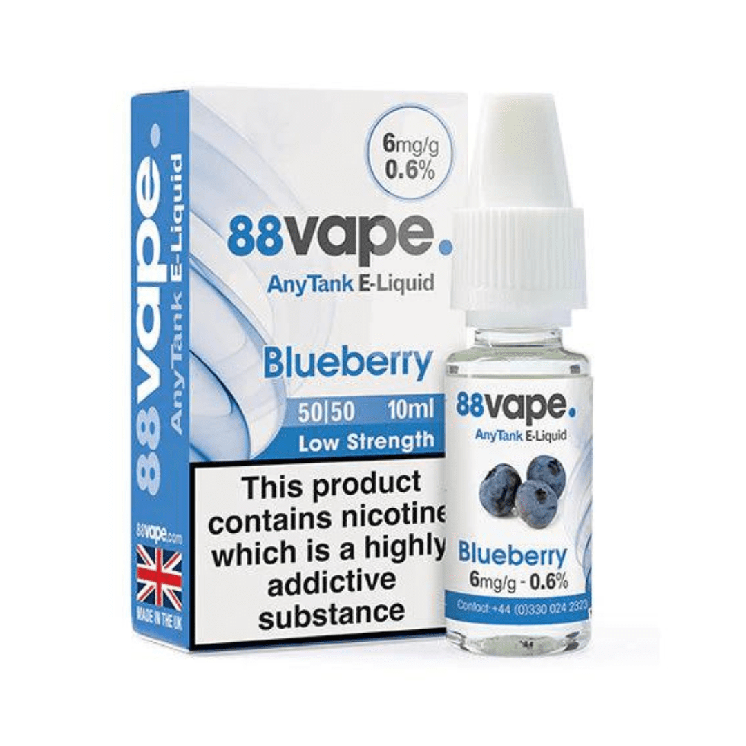 88 Vape E-Liquid Blueberry/Fresh Blueberry 10ml 20 Pack
