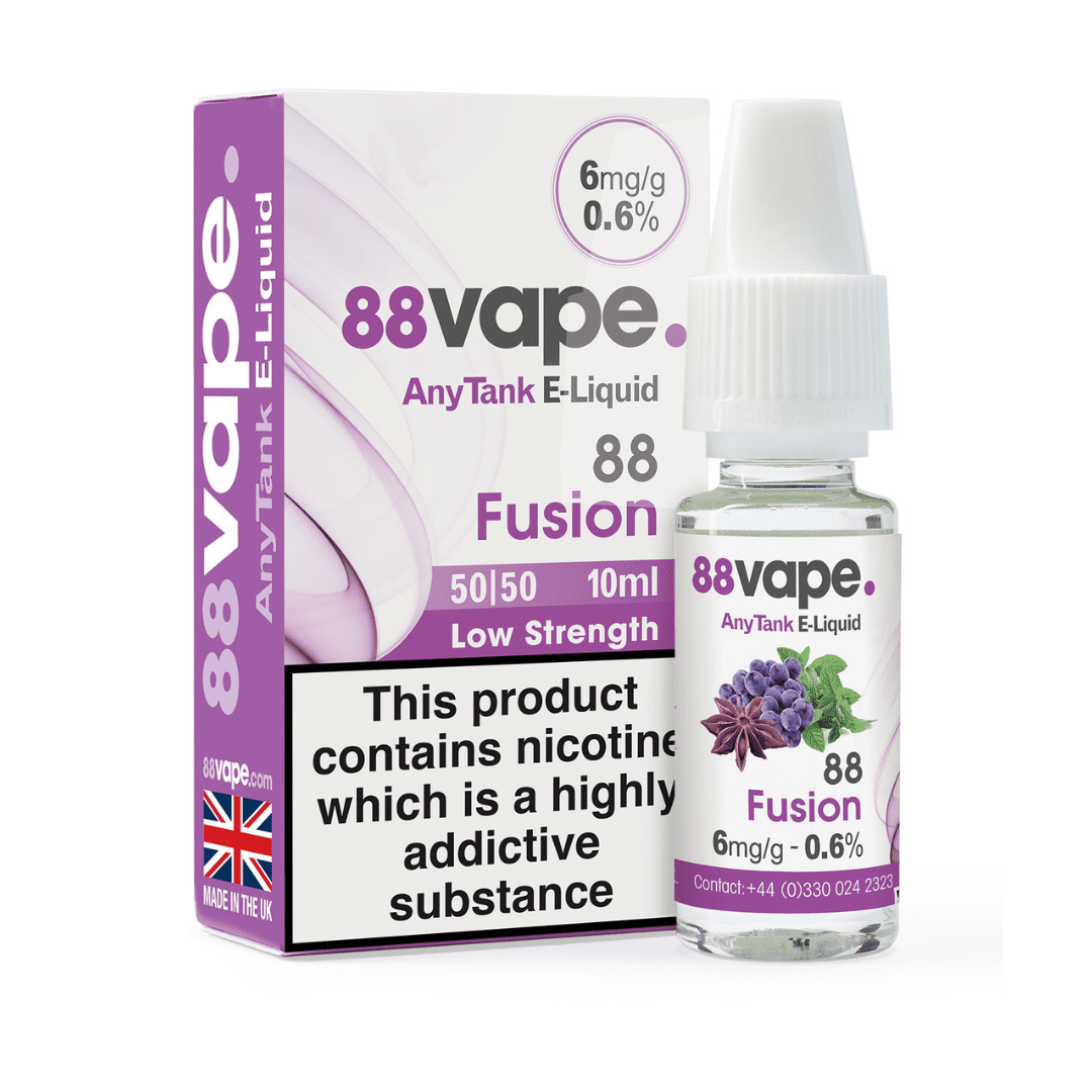 88 Vape E-Liquid Fusion 10ml 20 Pack